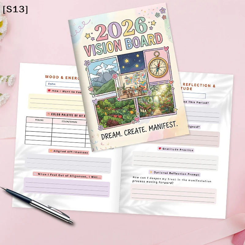 

2026 Vision Board And Goal Planner: Manifest Your Best Life With Monthly & Quarterly Strategic Planning, SMART Goals Workbook[Q]
