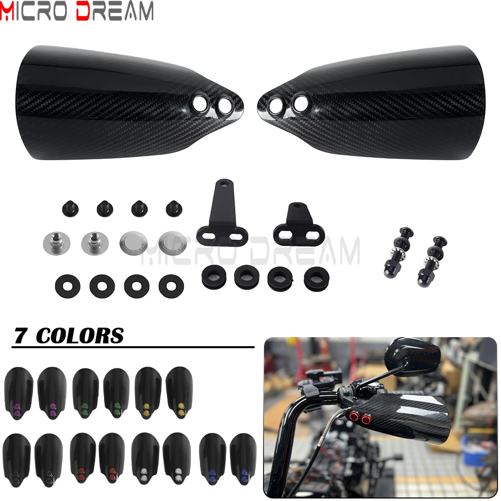 Carbon Handguards Hand Guard Shield For Harley Touring Street Glide FLHX FLHXST FLHXSE FLHXS Electra Glide FLHTP FLHT 2021-2023