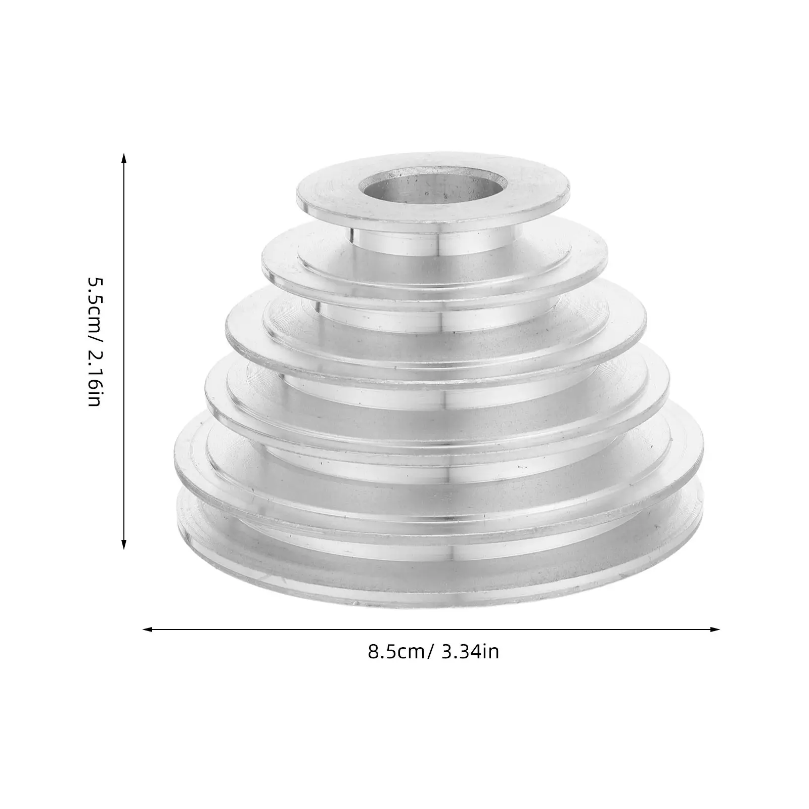 Pagoda Pulley Wheel Aluminum 5-Step Adjustable Drill Press Transmission Pulley Drill Press Spare Parts Metalworking Accessories