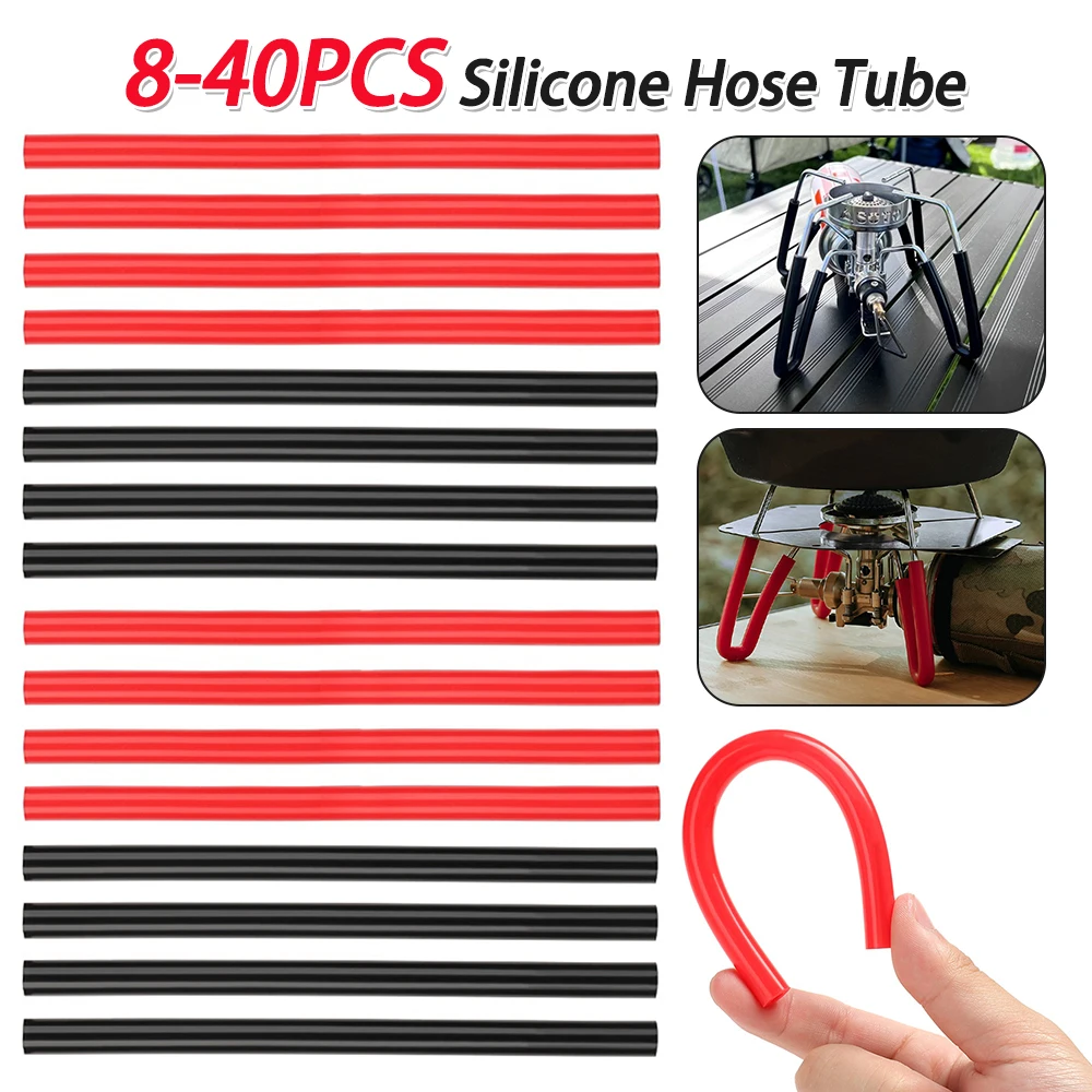 

8-40PCS Silicone Hose Pipe Sleeve Anti Scald Gas Stove Bracket Protector Heat Resistant for SOTO310/ SOTO340 Spider Stove