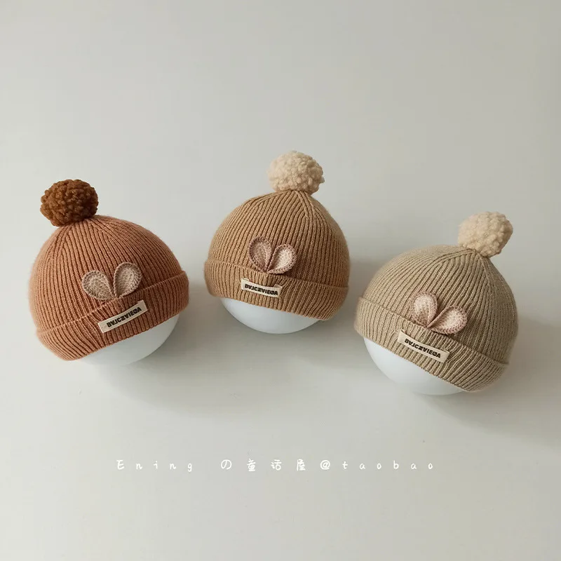 

Kids Beanie Hat Newborn Baby Small Months Old Cute Rabbit Hat Winter Boys Girls Baby Knit Cap Warm Windproof Toddler Infant Cap