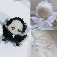 10cm Nunu Doll Angel Devil Series Clothes Cotton Doll Headband Korean Idol Doll Exquisite Replacement Dress