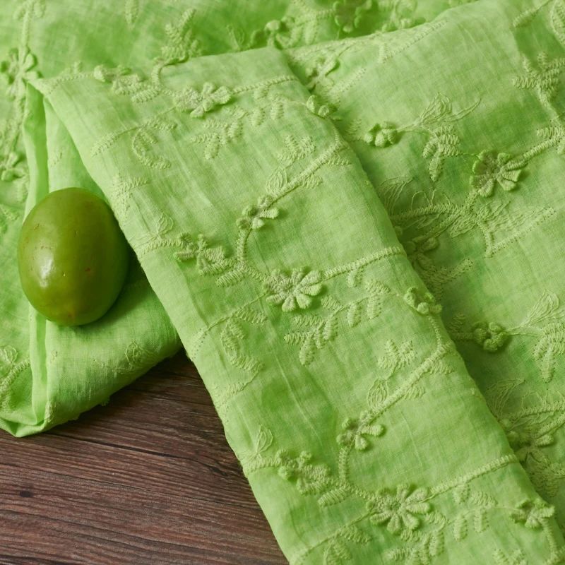 High quality ramie fabric Cool in summer tissu stereo perception do embroidery tissus High-end dresses and gowns material
