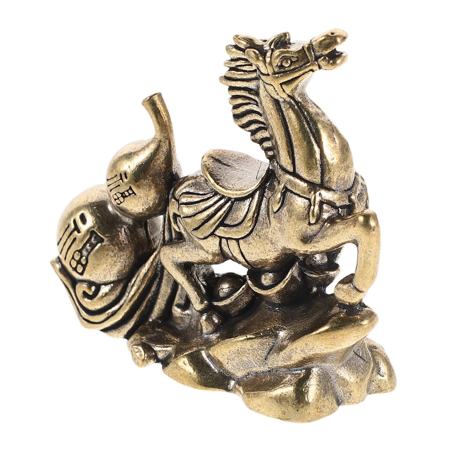 

Mini Brass Horses 2026 Year of The Horse Decoration Feng Shui Luck Ornament Living Room Office Counter Horse Statue Decor