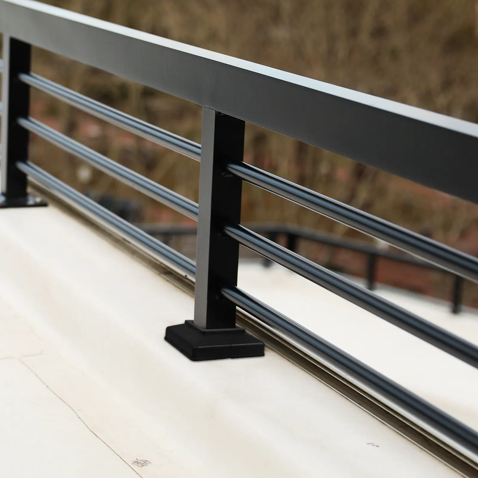 6 Piezas de Cubiertas Decorativas para Postes de Cercas, Estilo Dividido, Cubre Bases de Barandillas de Terraza, Oculta Imperfecciones, Plástico Vinílico Resistente