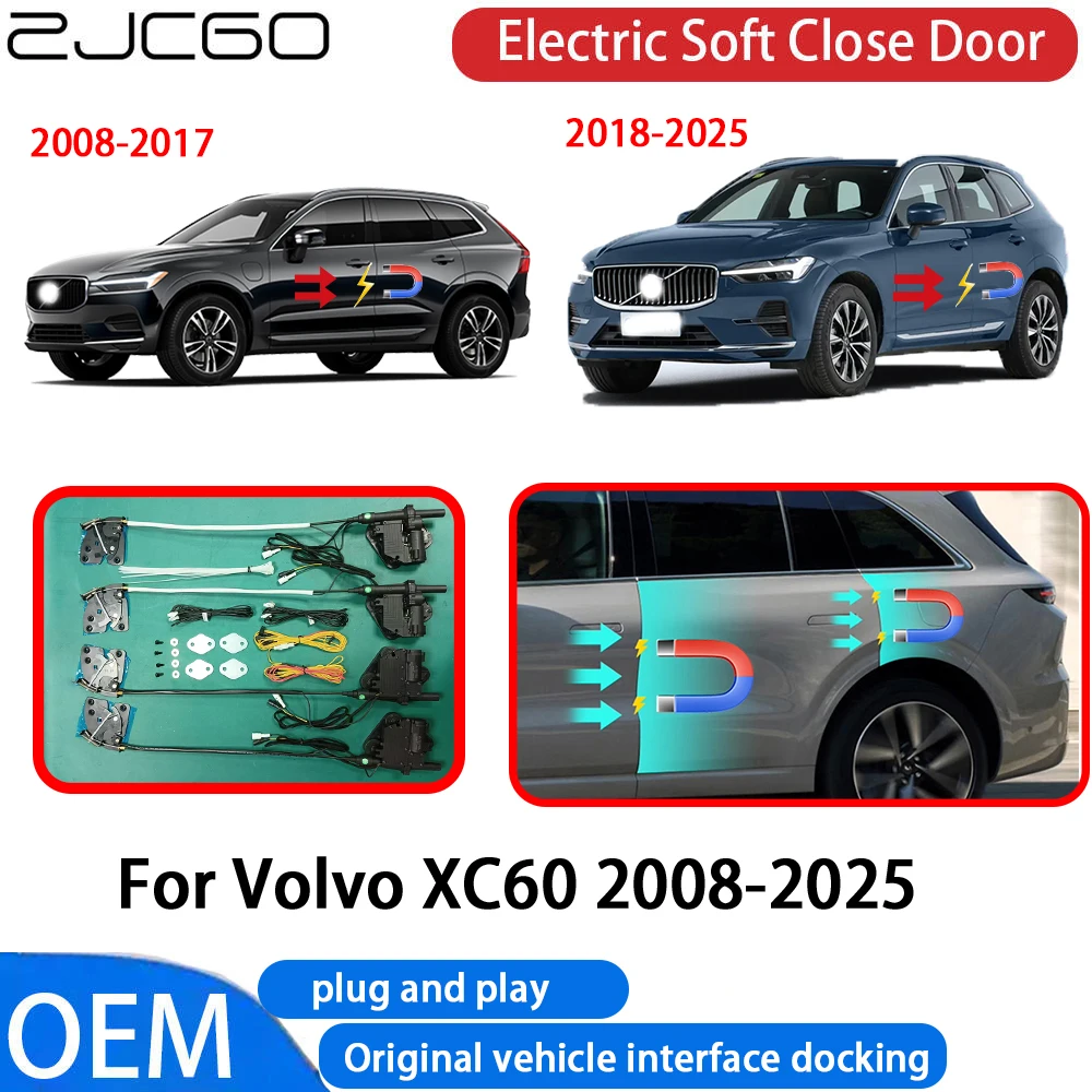 

for Volvo XC60 2008-2025 Car Automatic Electric Soft Close Door Closer System OEM Plug and Play Comfort Closing