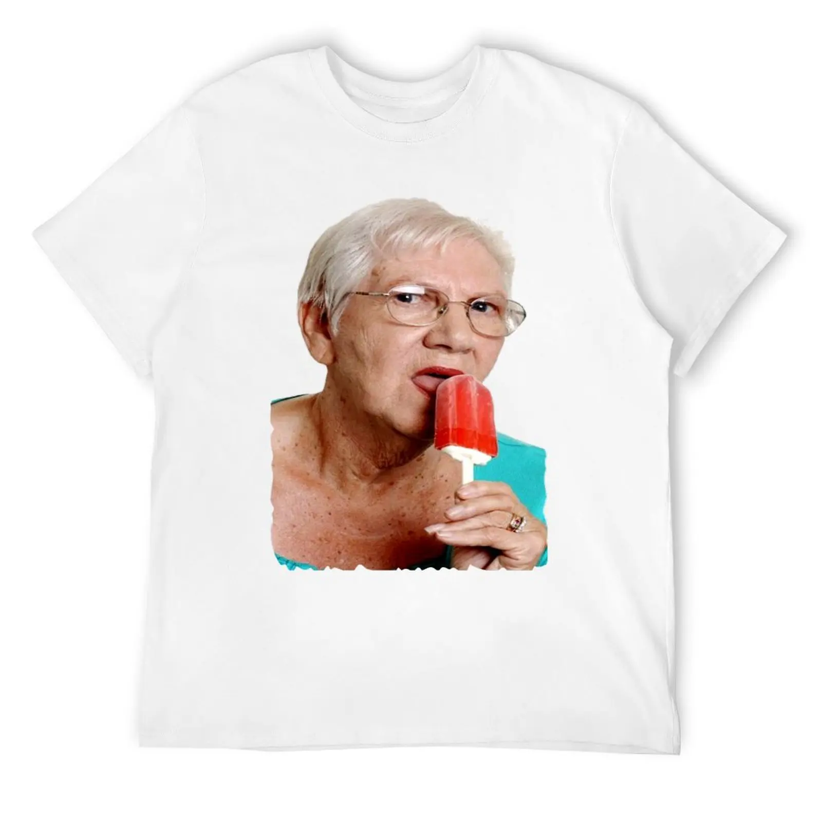 Granny Ice Lolly T-Shirt anime clothes boys whites mens workout shirts