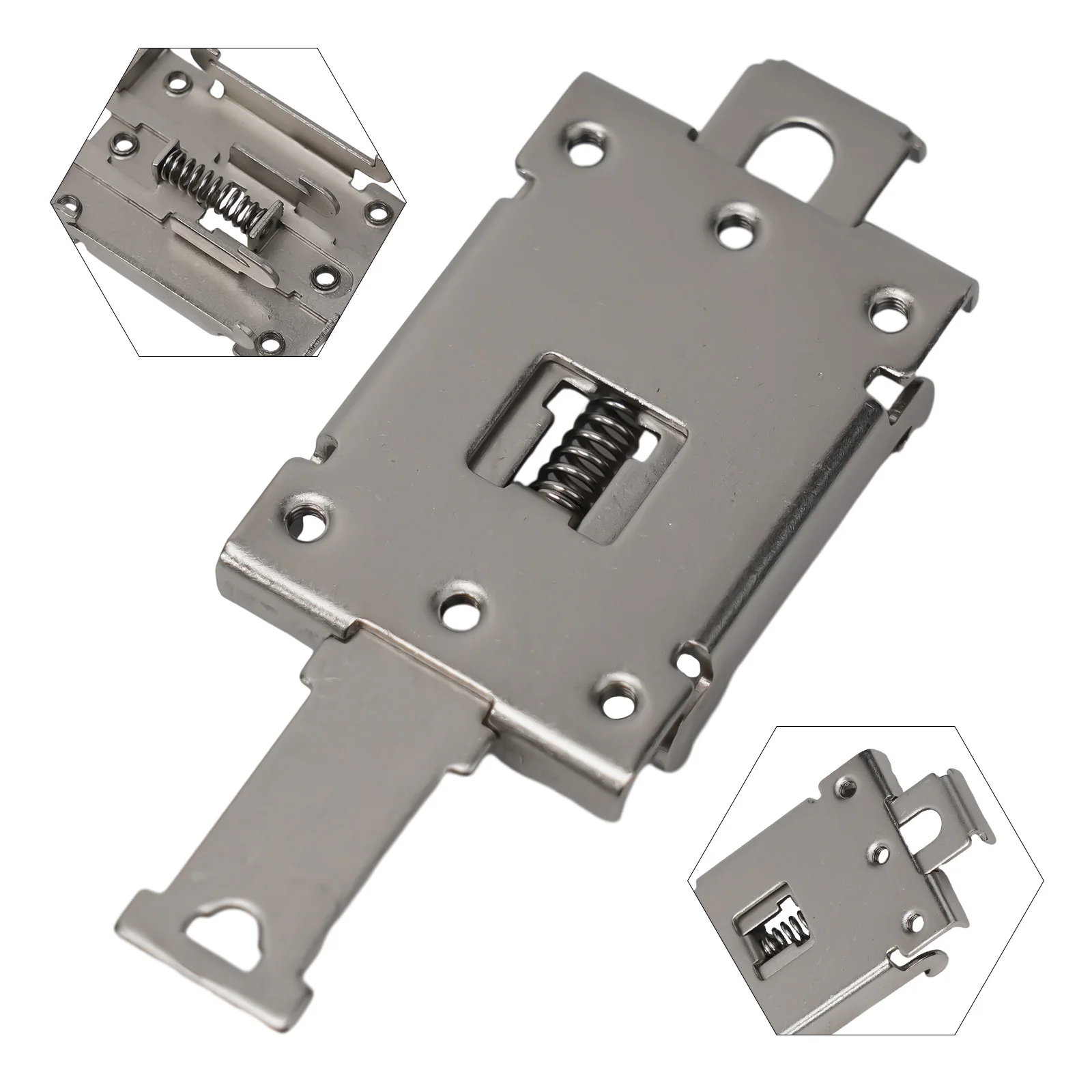 Industrial 35mm DIN Rail Mounting Bracket for Solid State Relay Aluminum Alloy with Secure Clips for  Industrial