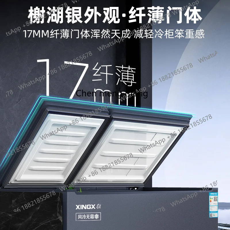 Congelador comercial doméstico pequeno refrigerado e congelado de dupla finalidade horizontal de grande capacidade e congelado