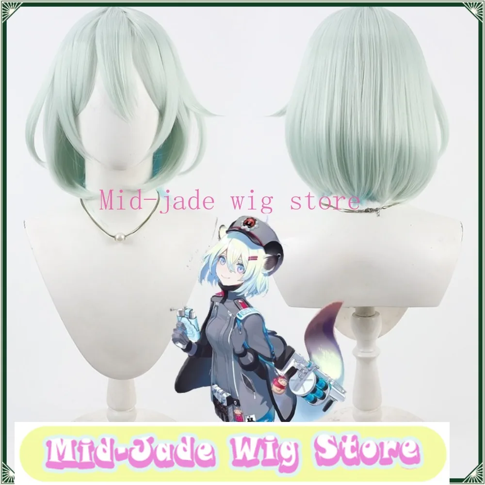 Mamiya Shigure Cosplay Wig Realistic Scalp Inner Outer Two Tone Mint Hair Character Accessory for Anime Convention