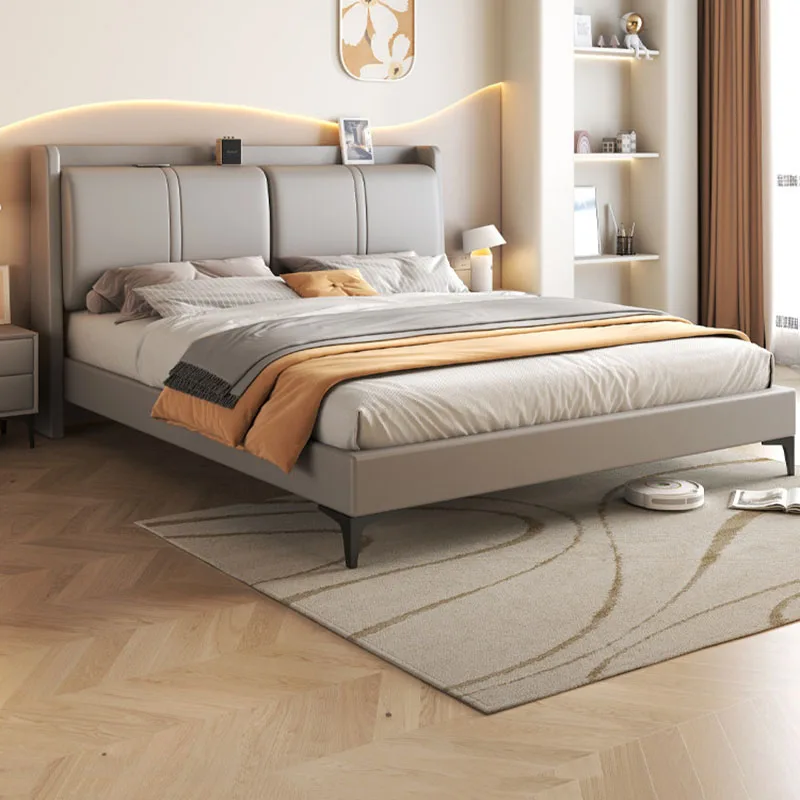 Modern Loft Bed Double Safe Queen Frame Space Saving European Beauty Bed Sleeping Princess Letto Matrimoniale Salon Furniture