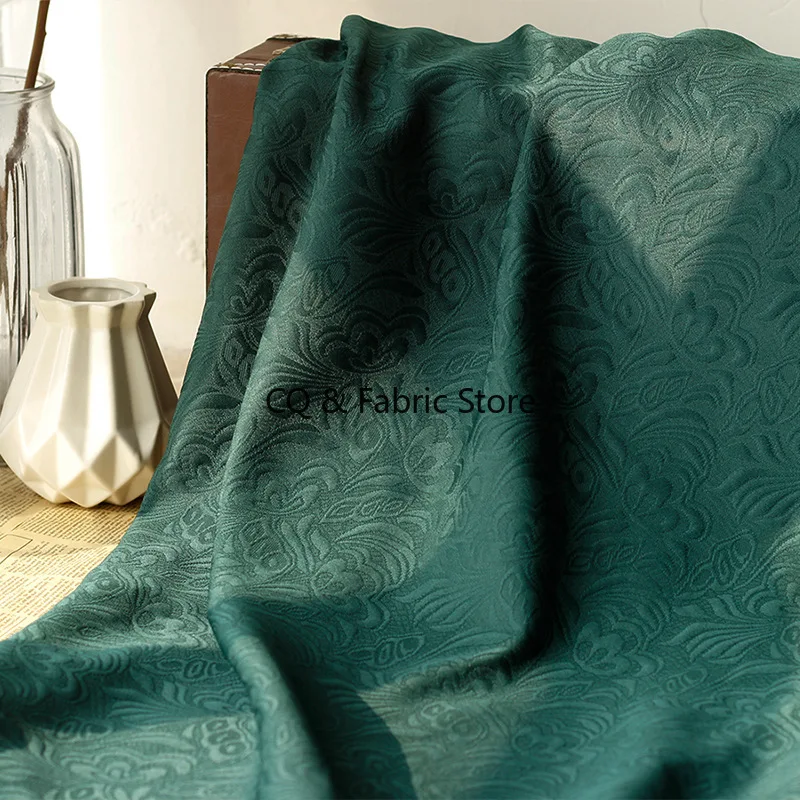 

Retro Palace Style Butterfly Flower Embossed Jacquard Fabric For Cheongsam Hanfu Clothing Luggage Shoes Hat Fabric