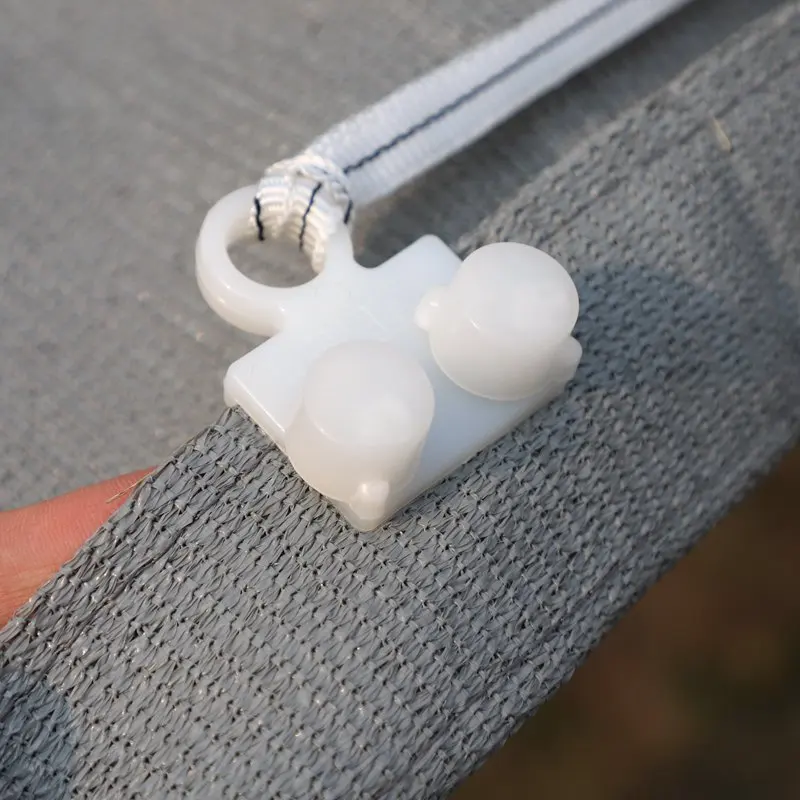 Garten-Sonnenschutznetz, Outdoor-Sonnenschutz, Schattennetz, Pool-Schattierung, Baldachin, Camping-Markise, Sonnenschutz mit verstellbarer Schnalle – Detail 8