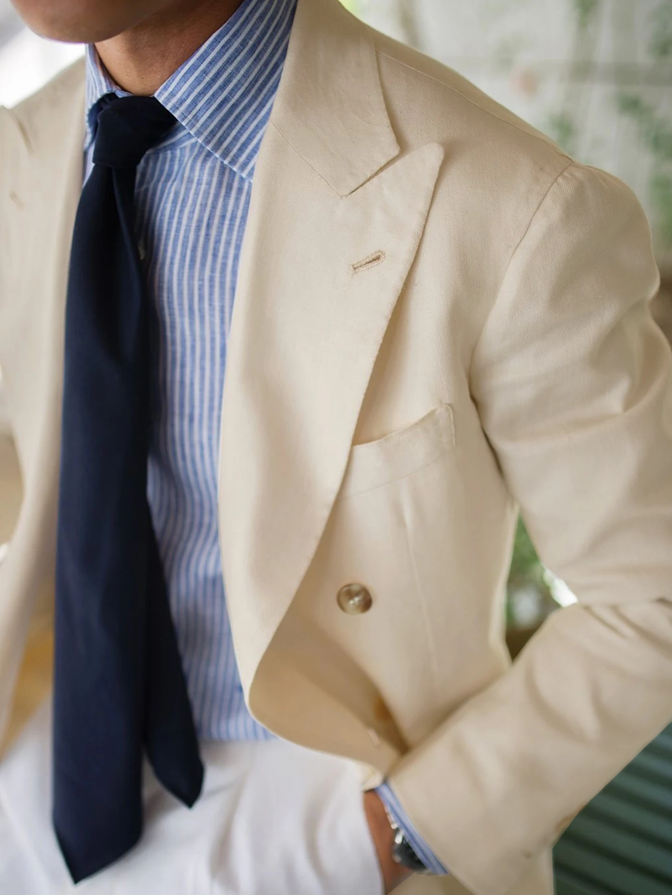 

Men's Casual Elegant British Italian Style Button Pocket Formal Jacket Comfortable Spring Autumn New Arrival Solid Color Commute