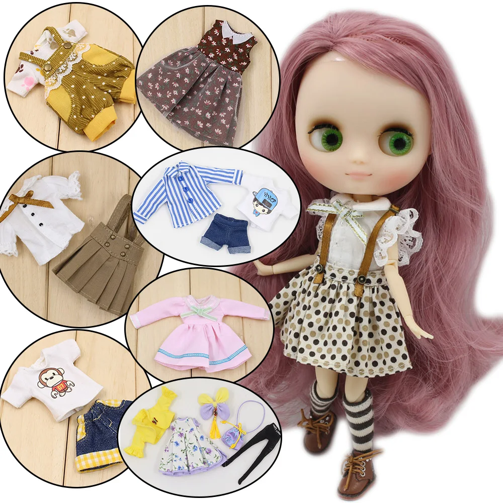 Outfits für Middie Blyth Puppe Kleid Kleidung Hosen Overall Anzug für 20cm Anime 1/8 BJD