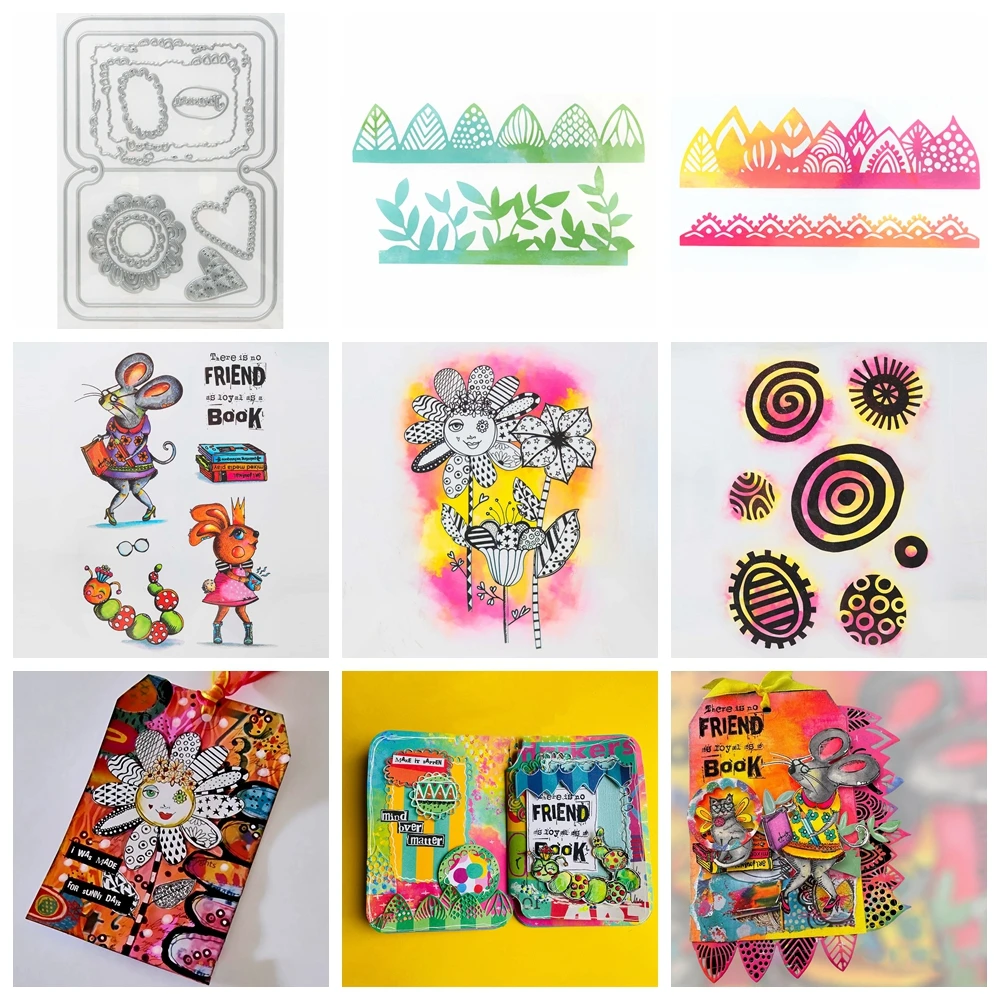 Primitives Border Metal Die Cuts Journaling Fun Wycinanie matryc Szablony do scrapbookingu Album fotograficzny Dekoracyjny papier do wytłaczania