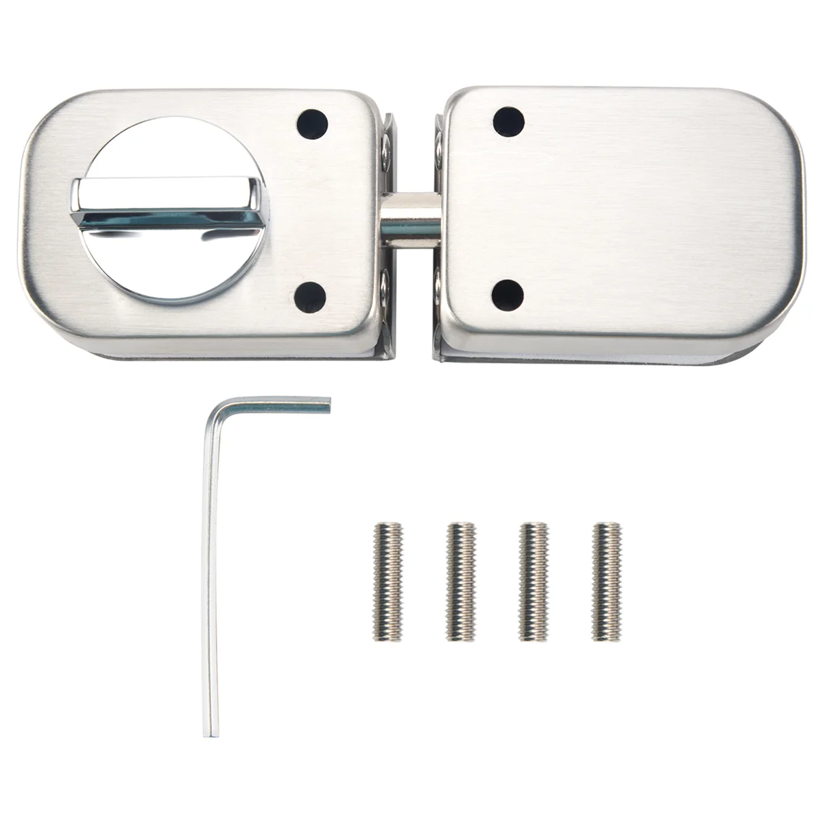 Stainless Steel,Glass Door Latches Lock/Bolt,138A ,Without Drilling,For Double Glass Door, Frameless Glass Door