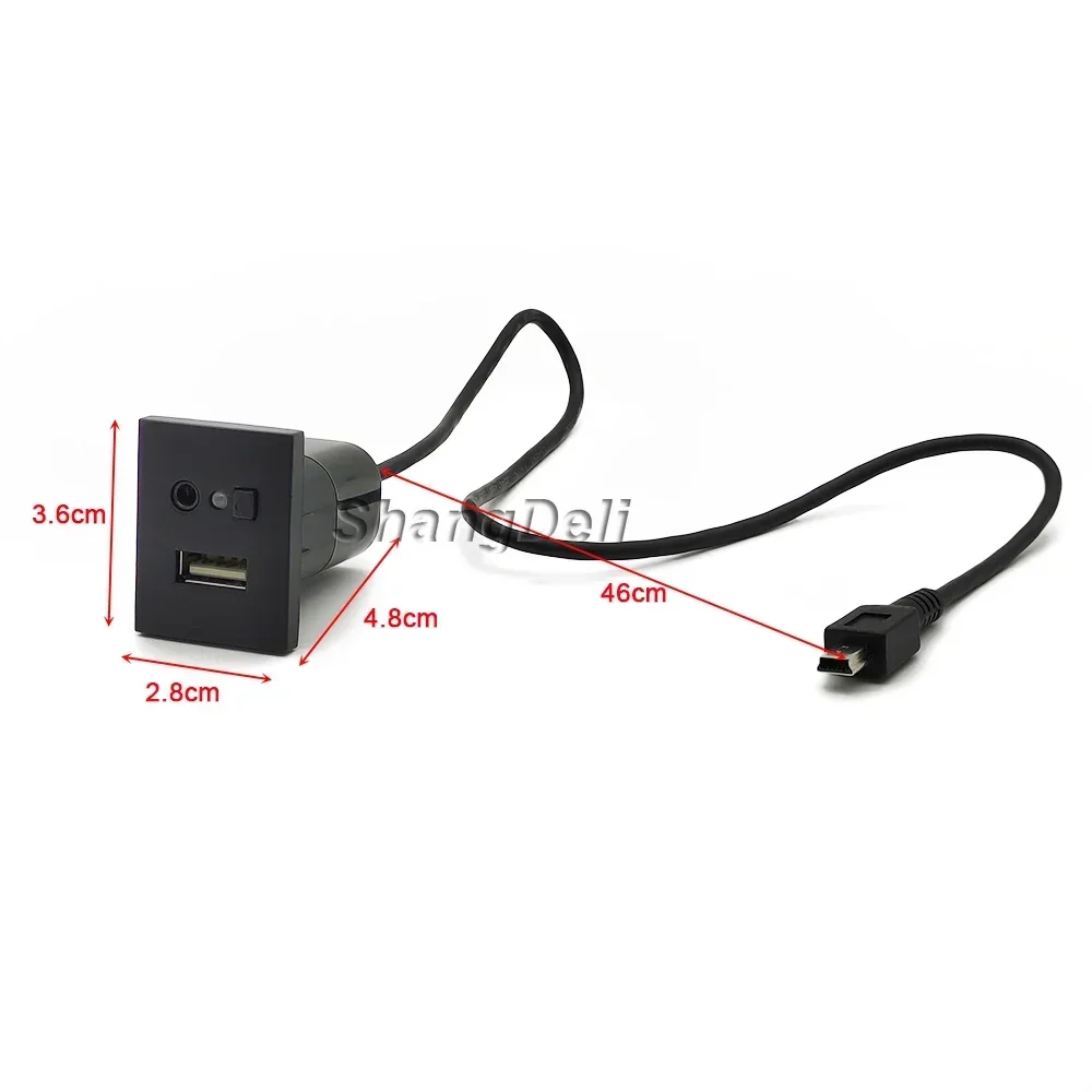 Adattatore di ingresso USB per auto Mini cavo USB Jack interfaccia Switch accessori per Ford Focus 2 MK2 2009 2010 2011 C-MAX Kuga Mk1