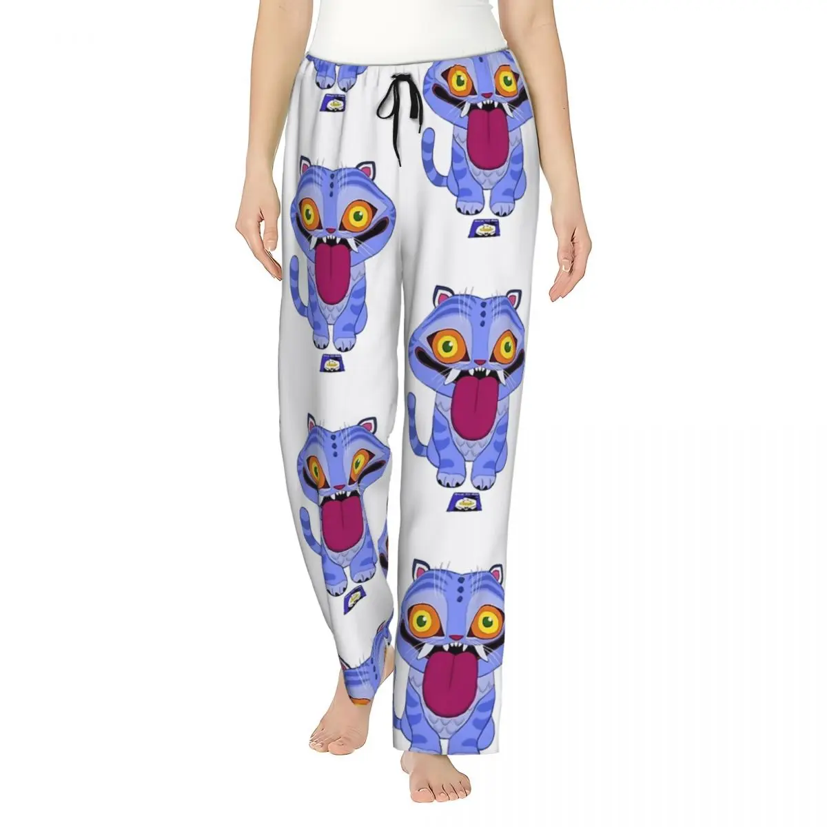 

Pajamas For Womens Derpy Tiger Chibi Invitation Kpop Demon Hunters Night Pajama Trousers Comfortable Sleeping Pants Homewear