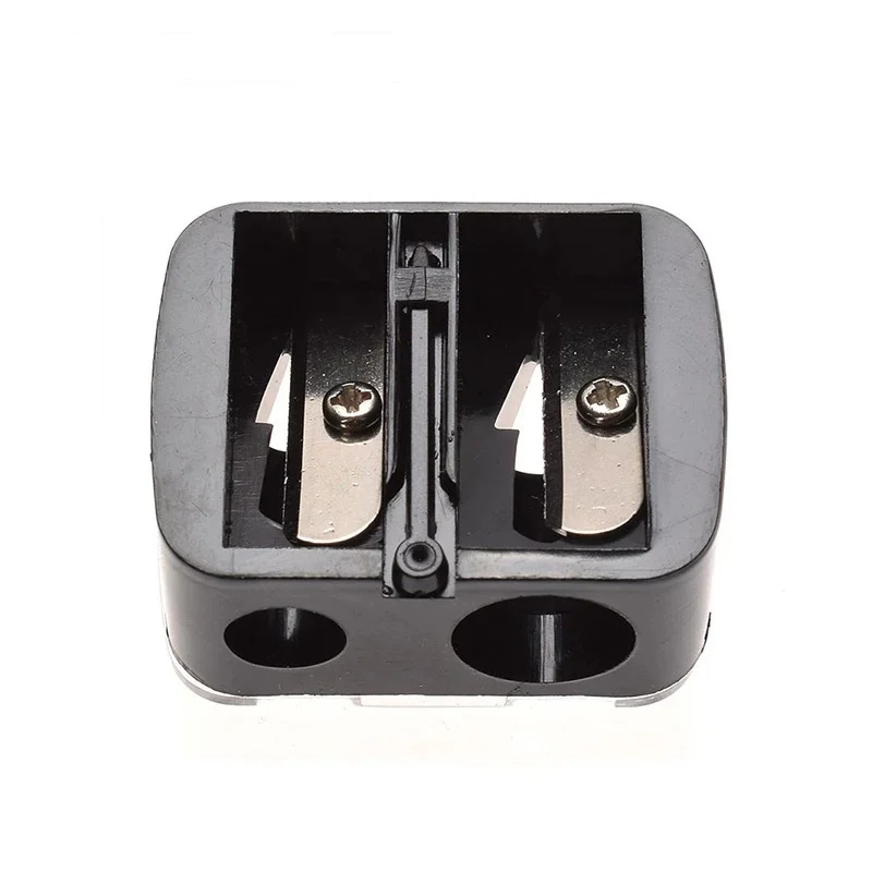 1Pc Double Hole Pencil Sharpener Black Mini pencil Sharpener Children's School Learning Stationery