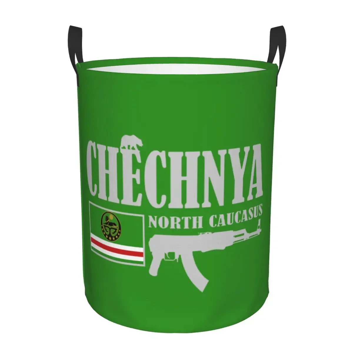 Chechnya Fighter Laundry Basket Collapsible Large Clothes Storage Bin Chechen Flag Baby Hamper