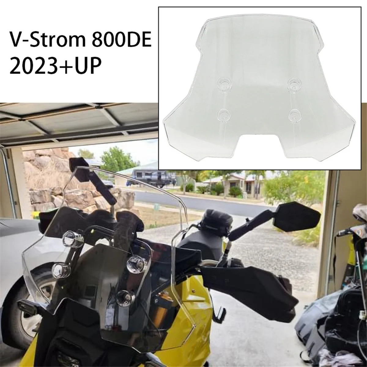 Motorcycle Windshield Windscreen Wind Shield Screen Deflector Spoiler Protector for SUZUKI V-STROM 800DE 2023 2024