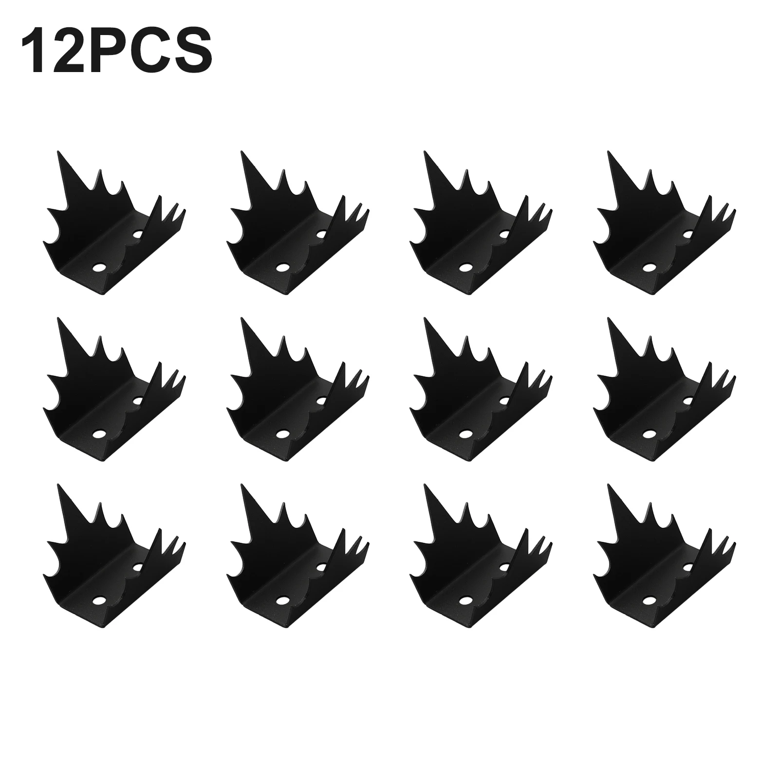 Home Improvement Fence Nails Wall Spikes 19*8*7cm Accessories Anti Climbing Black Color Metal For Intruder Deterrent Fence