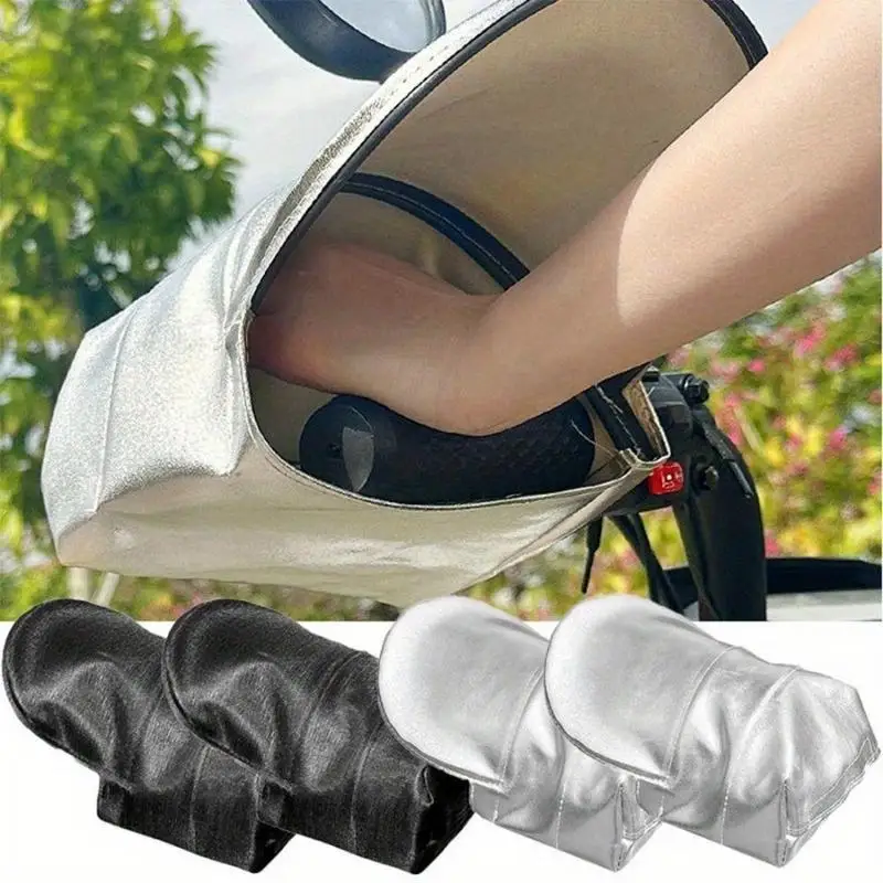 

1 Pair Electric Car Handlebar Cover Motorcycle Battery Car Hand Guard Cover Summer Sunscreen Heat Shading Gloves Rain Windshield