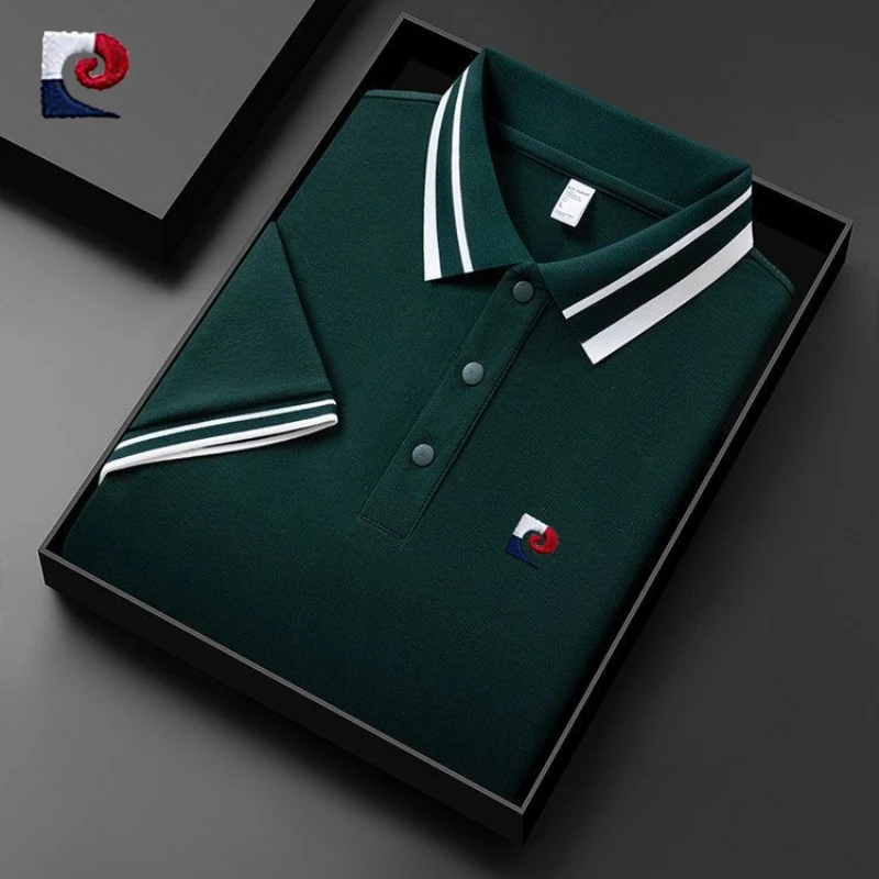 

New men's high-quality short sleeved polo shirt for summer fashion, casual, comfortable, sweat absorbing and breathable top