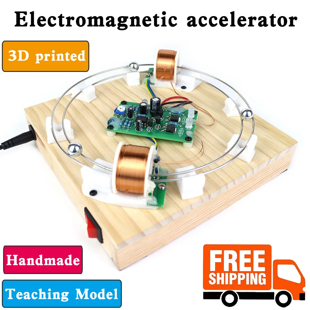 for DIY Electromagnetic accelerator Electrical and magnetic induction Circular motion of iron Coil magnetism physics experiment