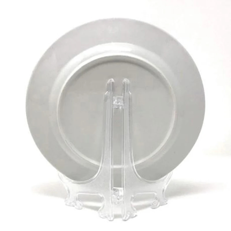 5 Pcs Clear Tray Bracket Plastic Easels Plates Holders Picture Frames Photo Book Pedestal Holders Display Stand Rack Decorations