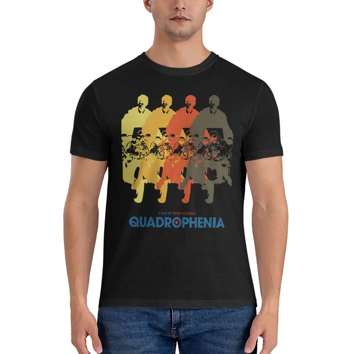 Men T-Shirt Quadrophenia Crazy Cotton Tee Shirt Short Sleeve Lambretta T Shirt Crew Neck Tops Gift Idea 2024 heavyweight fashion