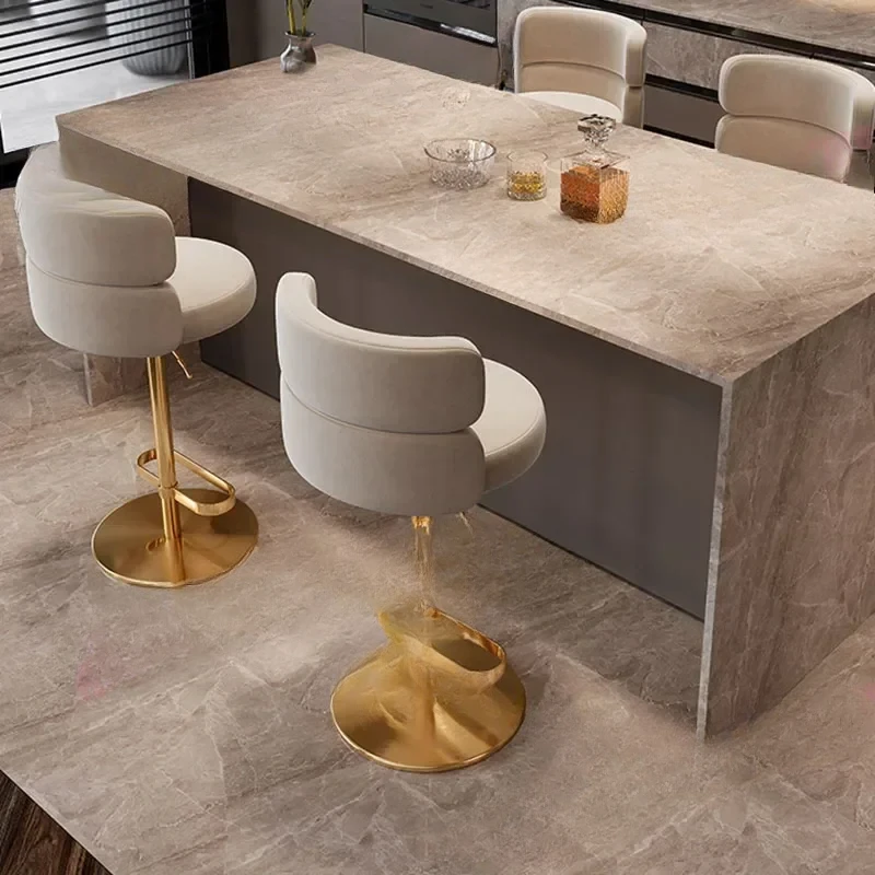 Sustainable Luxury Bar Stools Restaurant External Counter Commercial Bar Stools Station Ergonomic Taburetes Coffee Furniture