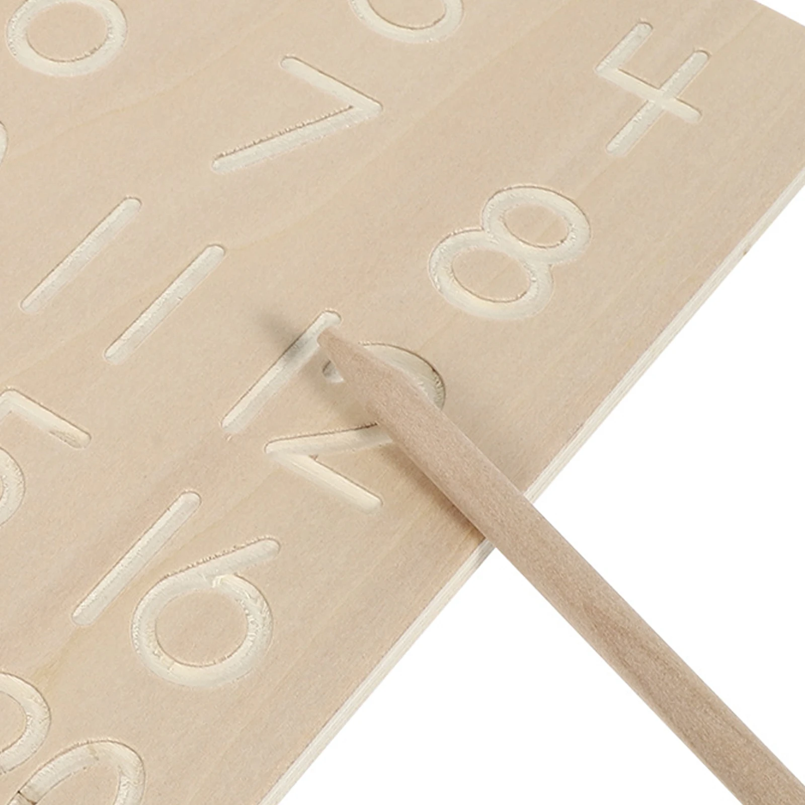 

Wooden Number Learning Toy Kids Writing Practice Board Educational Children Plaything Concave Convex Groove Safe Smooth Quality