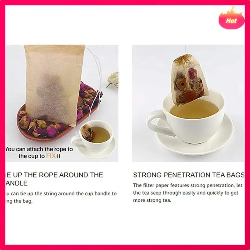 

ABYP 1200 Pcs Disposable Tea Filter Bags,Natural Material Drawstring Seal Tea Bag Empty For Loose Leaf Tea (8X10cm)