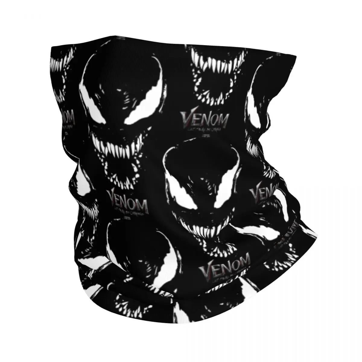 Custom Venom Face Anime Bandana Neck Gaiter UV Protection Face Scarf Cover Women Men Headband Tube Balaclava