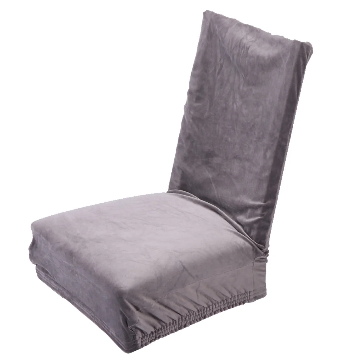 

Solid Color Chair Cover Grey Practical Chair Protector for Hotel Restaurant Dining Room Use Seat Cover for Home