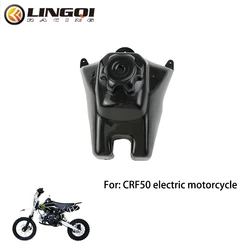 LINGQI RACING Motorcycle Plastic Gas Fuel Tank with Cap Petrol Tanks For Looks Like CRF50 Electric Motocross Dirt Pit Bike