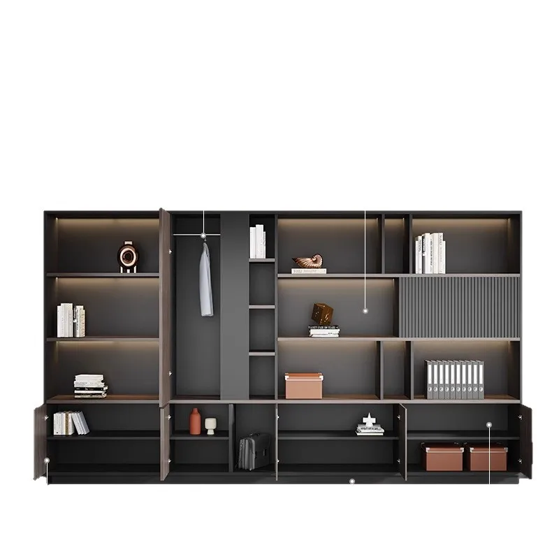 Office Bookcase Boss Background Cabinet File Cabinet Wooden Data Cabinet
