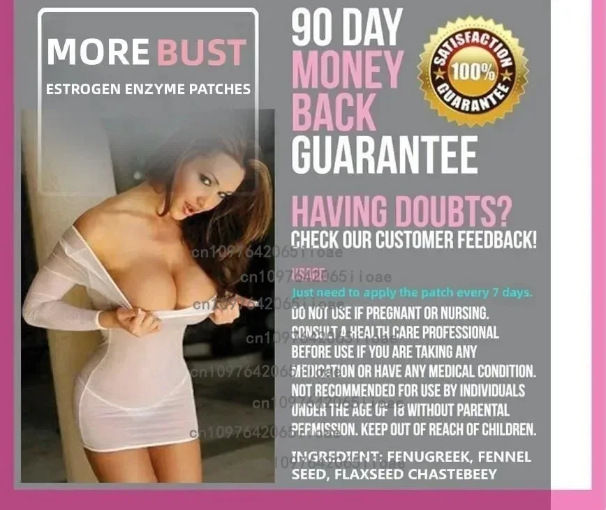 Comprimés d'agrandissement du sein, patchs d'enzyme d'étrogène gros buste, seins plus grands 30 patchs