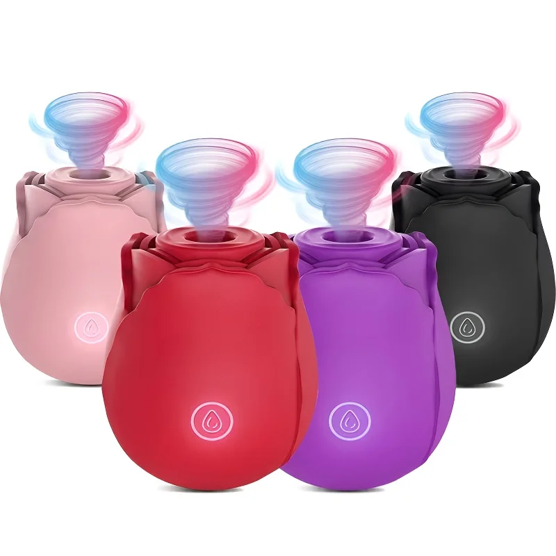 Vagina Sucking Vibrator for Women's Spring Rose Shape Intimate Good Nipple Sucker Oral Stimulation Sex Toy For Couple Games