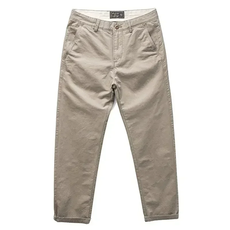 

Cargo Pants Men Autumn Khaki Work Wear Trousers Man Straight Regular Fit Nylon Techwear Cheapest Vintage Large Size JJ1377