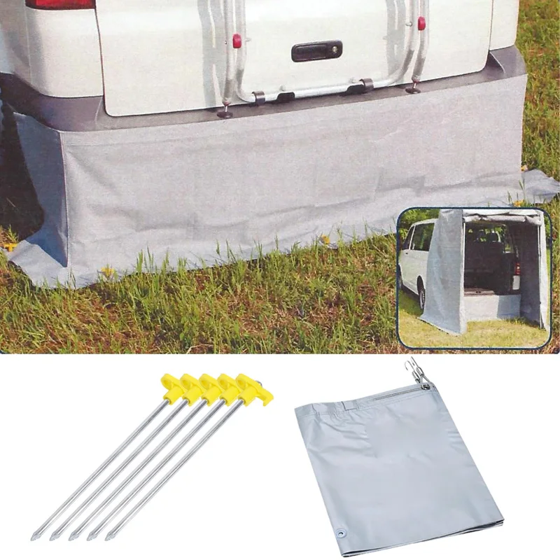 

1set RV Tailgate Bottom Fence for VW T5 T6 Campervan Rear Skirting Wind Break SWB Draught Skirt for Rear Door Tailgate