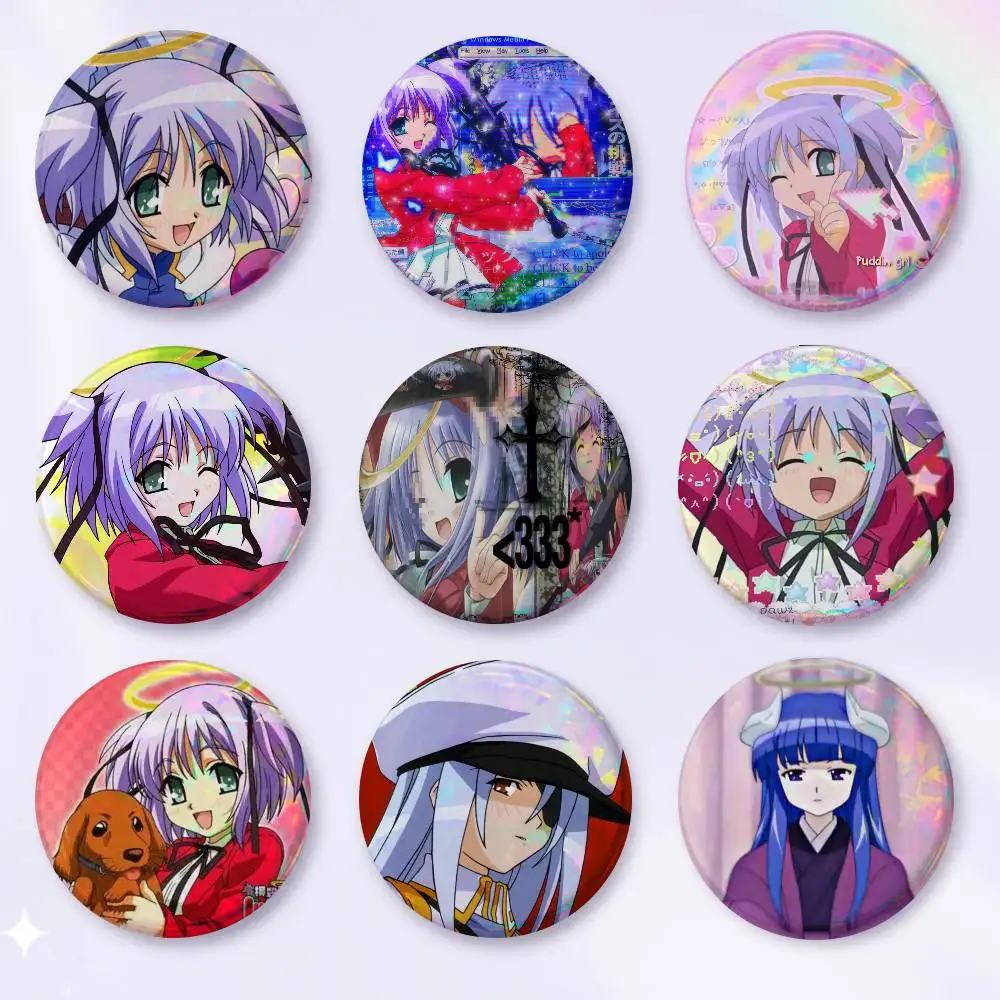 A-Bludgeoning Angel Dokuro-chan. Badge On Backpack Accessories Manga Icons Pins Round Brooches For Clothes Bag Decor Gifts