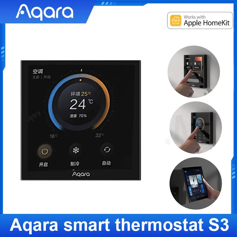 

NEW Aqara Smart Thermostat S3 Touch Screen 3.95 Panel Voice Remote Control Support Sensing Temperature Humidity For Homekit APP