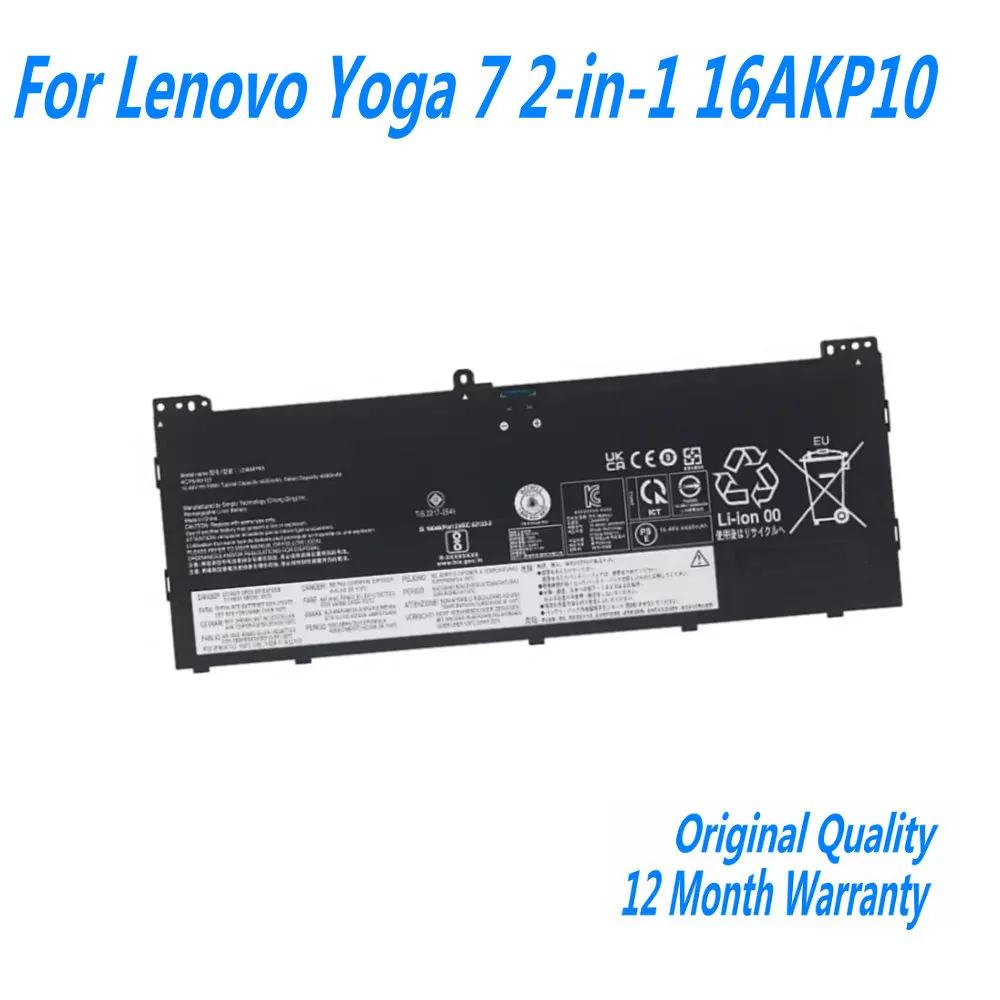 

15.48V 70Wh 4525mAh For Lenovo Yoga 7 2-in-1 16AKP10 L24D4PK5 L24M4PK5 Laptop Battery
