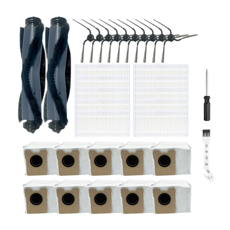A83G-For Eufy C10 Robot Vacuum Cleaner Parts Main Side Brush Hepa Filter Large Capacity Dust Bag Clean Brush Replacement Part