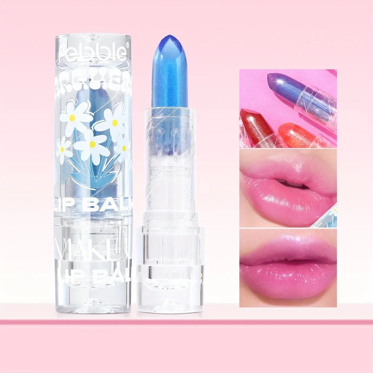 페블 컬러 체인징 립밤 - 보습, 변색 없음, 끈적임 없음, 가벼운 사용감 - 모든 피부 타입에 적합