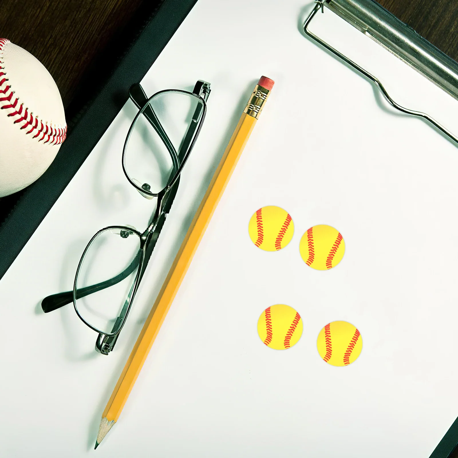 

250 Pcs Baseball Sticker Adhesive Stickers for Planners Label Mini Birthday Party Copper Plate