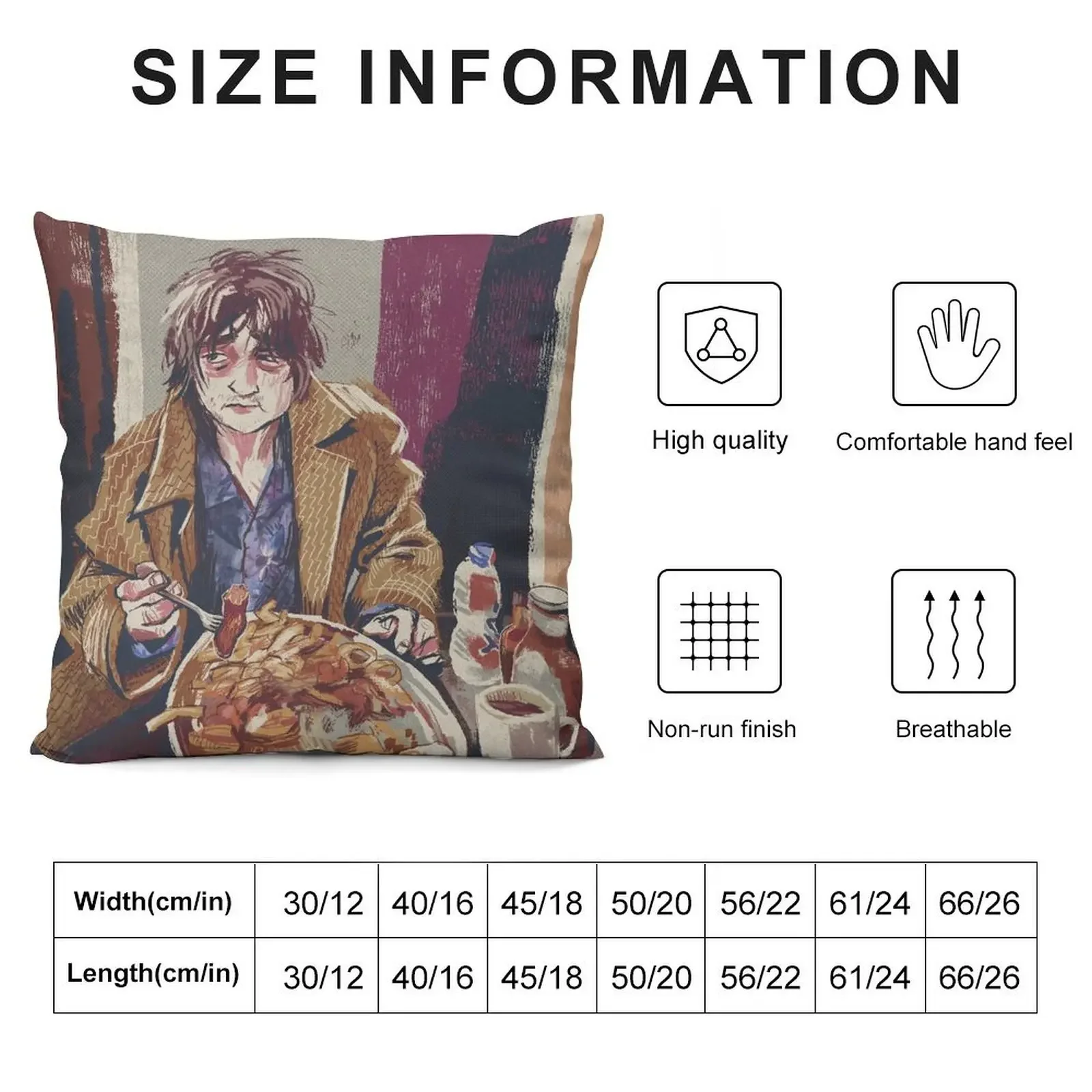 Pete Doherty Demolishing a Large Breakfast Throw Pillow Pillowcases Cushion Covers Sofa Luxury Sofa Cushions pillow